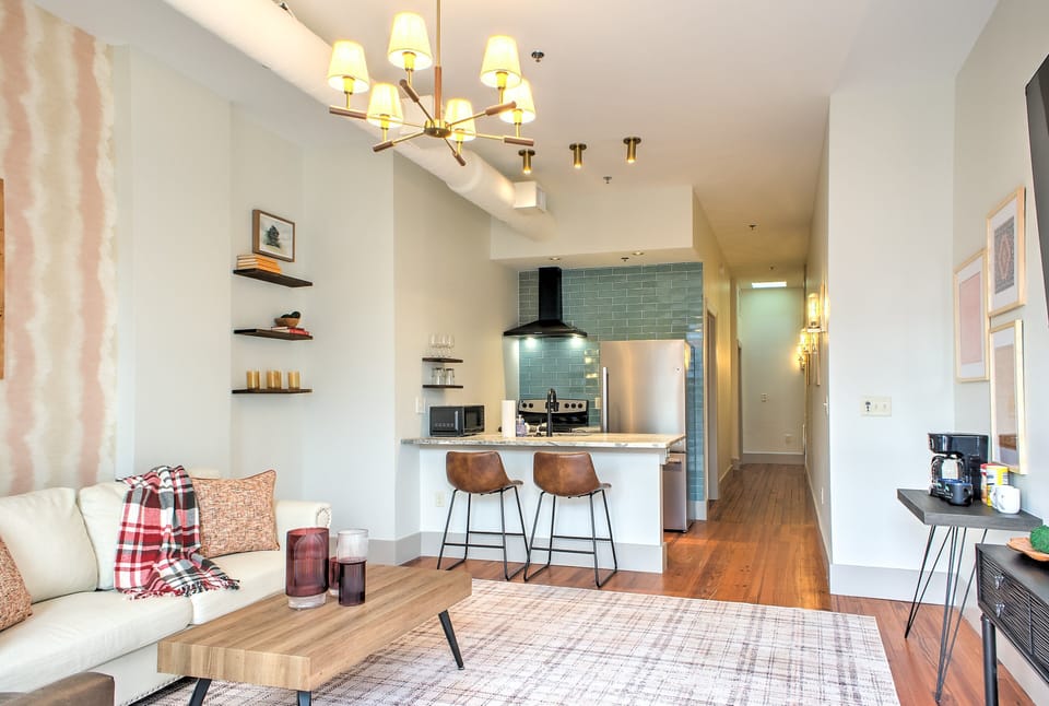 Open Living Room & Kitchen