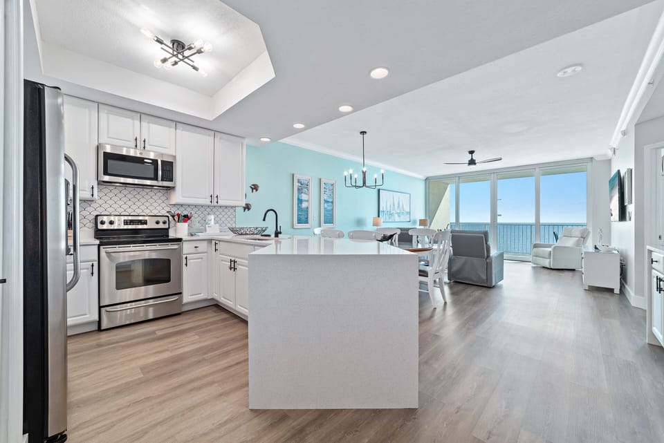 Kitchen and living area