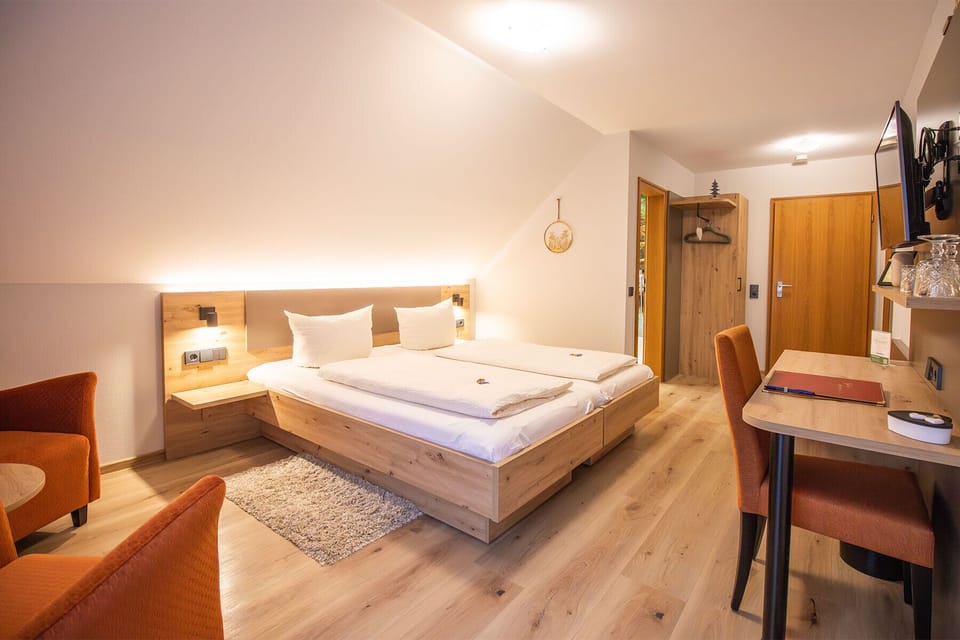 Double Room, Balcony, Garden View | In-room safe, blackout drapes, free WiFi, bed sheets