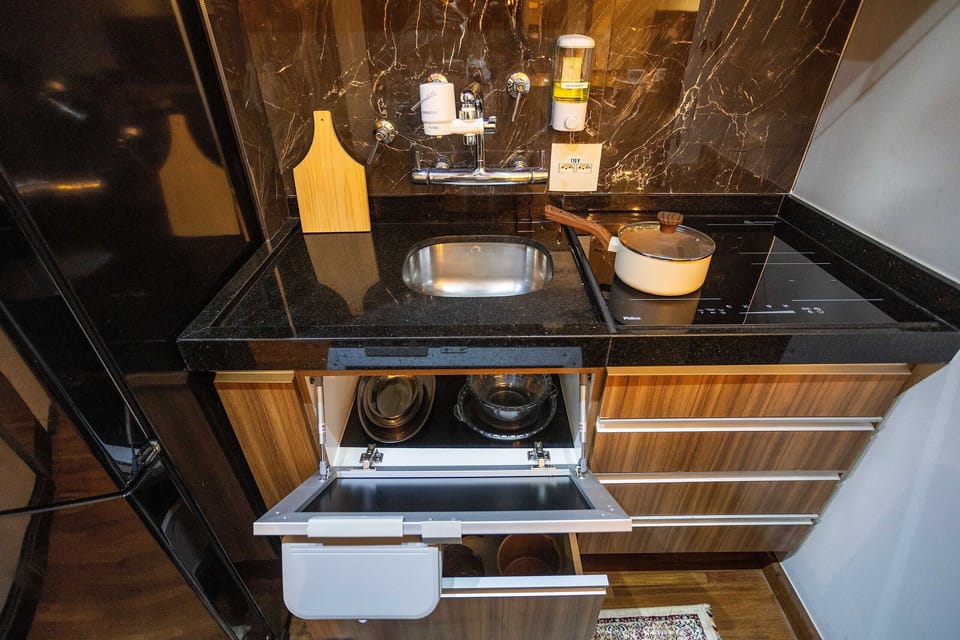 Presidential Apartment | Private kitchen | Microwave, stovetop