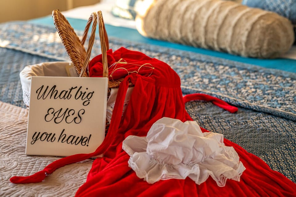 A playful Little Red Riding Hood detail adds a touch of storybook charm to the space.
