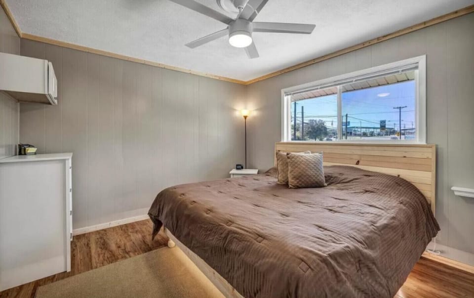 Rest easy in a plush queen bed after a day on the water.