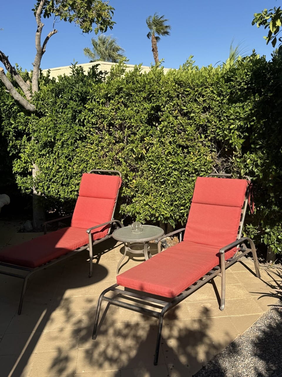 outdoor private lounge area