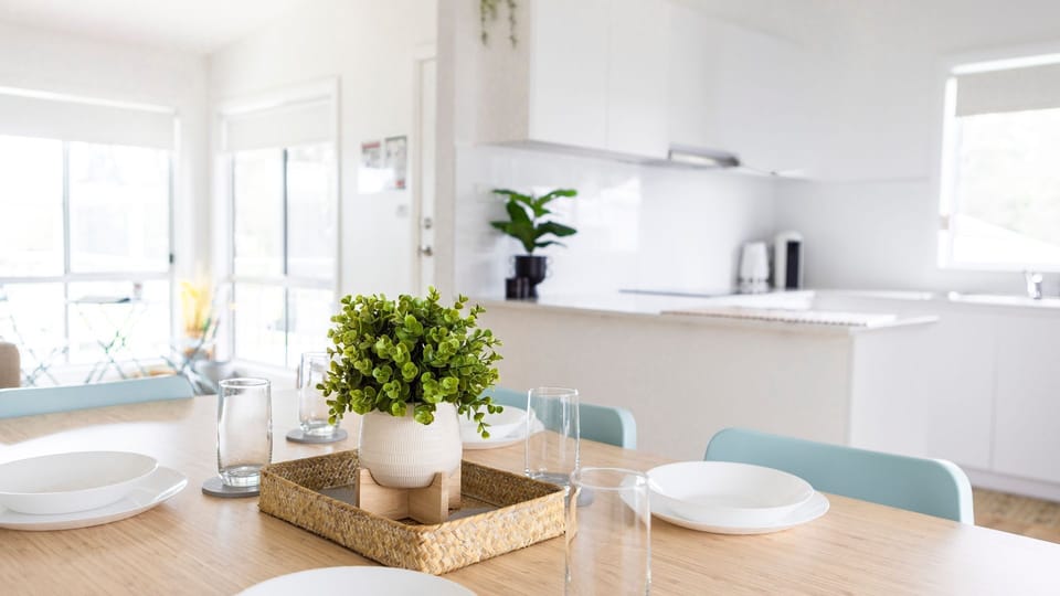 Modern white kitchen with everything you need
