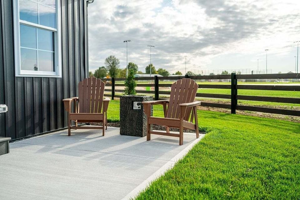 Enjoy comfort and quality conversations on the back patio