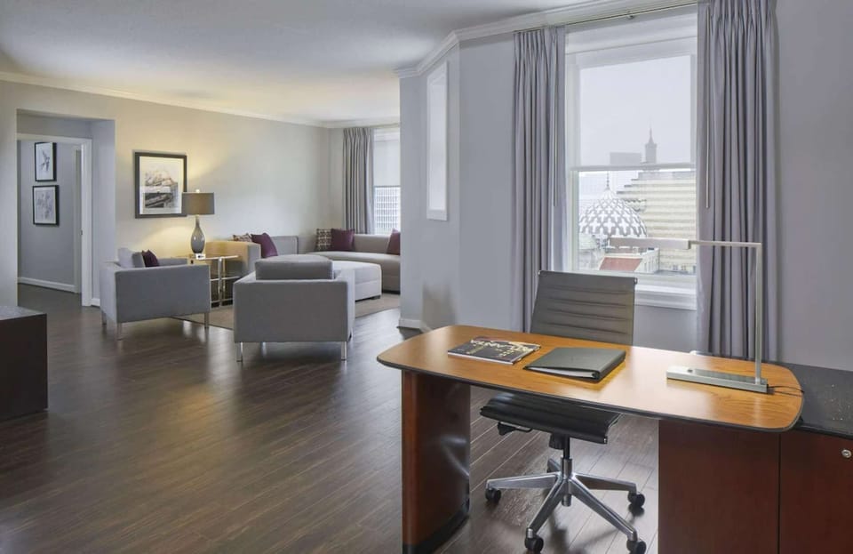 Three-Bedroom - work desk in the living room
