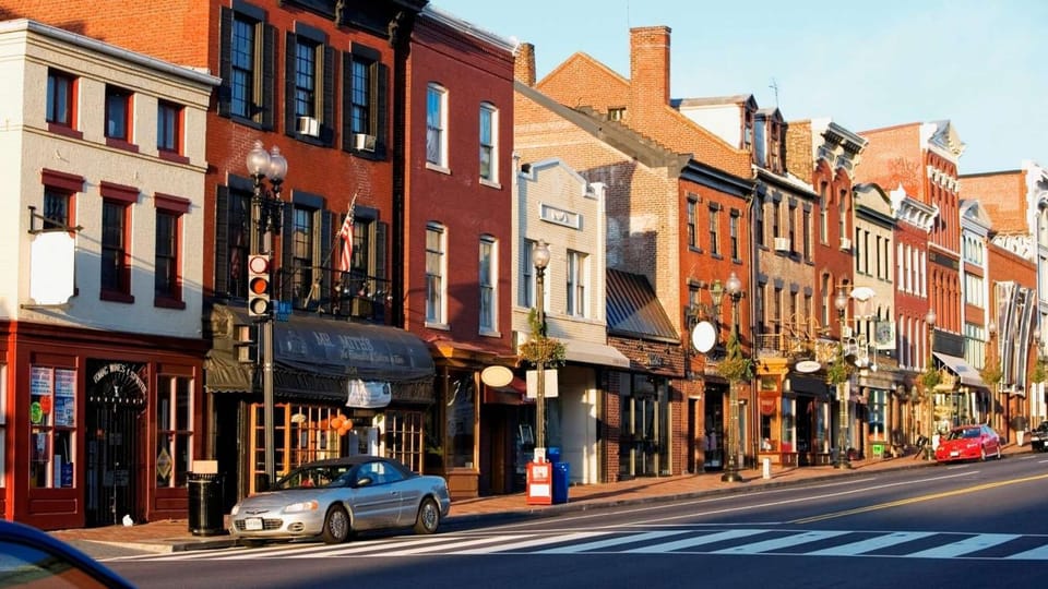 Georgetown is a charming area with Federal-style architecture, cobblestone streets and fashion and design shops. The dining scene is defined by upmarket restaurants and waterfront seafood spots, while nightlife spans boisterous college bars, and more
