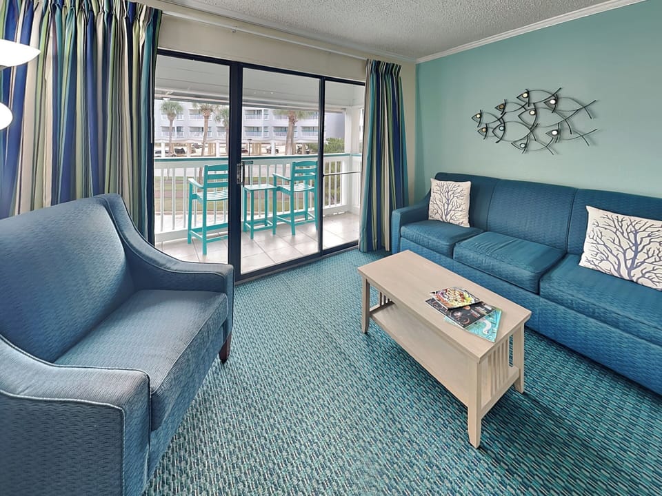 Living Room - Direct Balcony Access, Queen Sleeper Sofa
