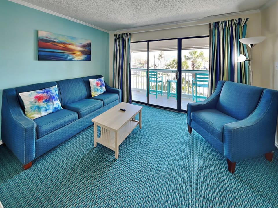 Living Room - Direct Balcony Access, Queen Sleeper Sofa