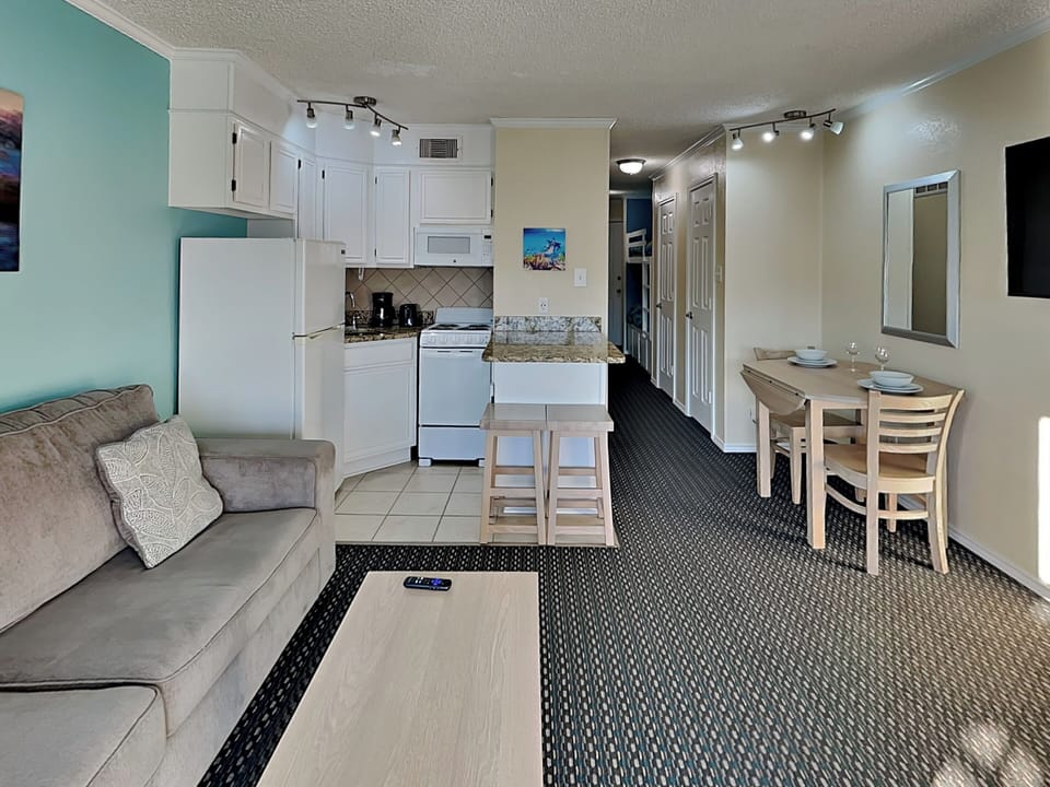Living Room - Open Layout w/ Kitchen & Dining, Sleeper Sofa