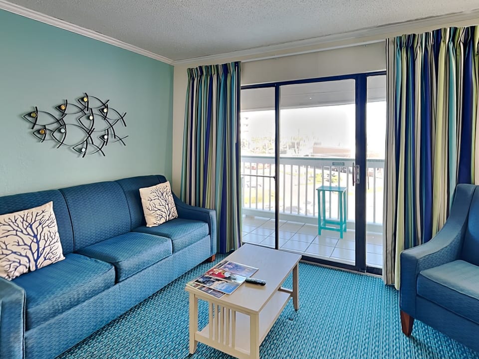 Living Room - Direct Balcony Access, Queen Sleeper Sofa