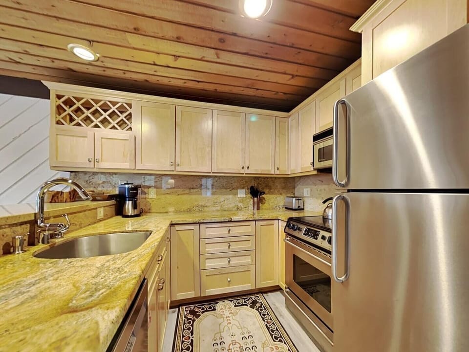 Indoors, Hardwood, Stained Wood, Kitchen, Sink