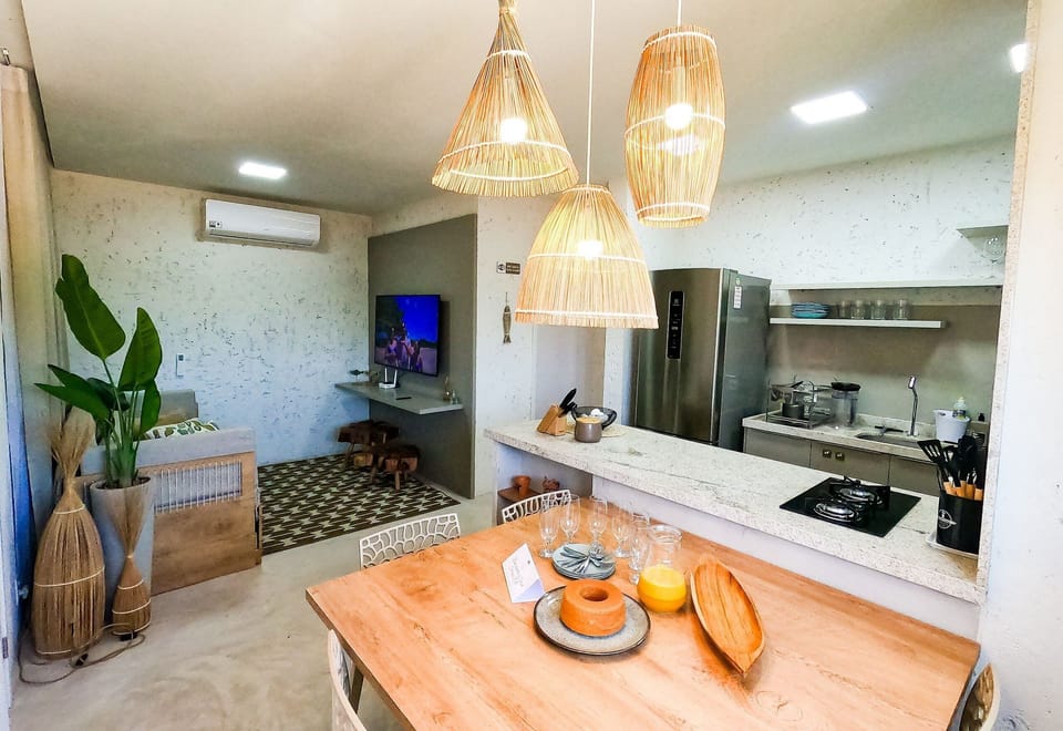 Apartment | Private kitchen | Fridge, microwave, oven, stovetop