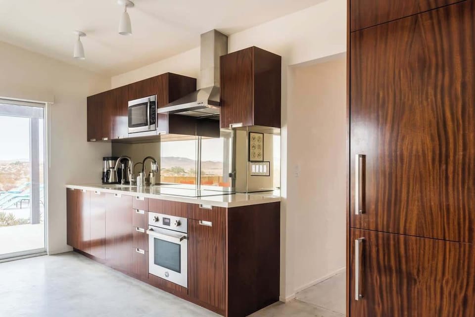 Fully stocked European style kitchen