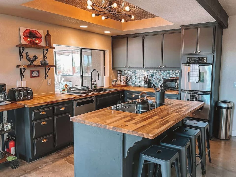 Fully stocked kitchen