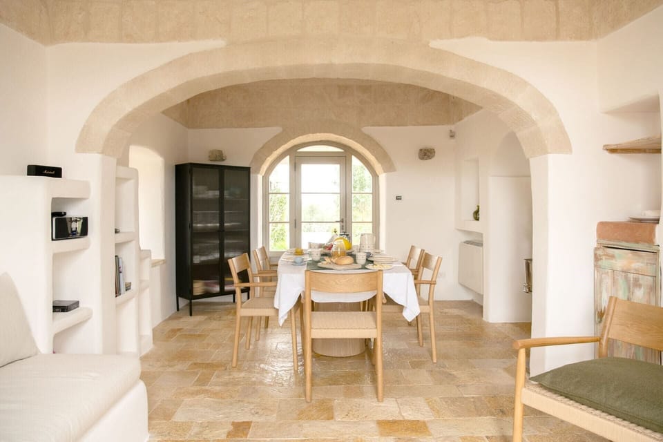 The open-plan communal area of the main house.