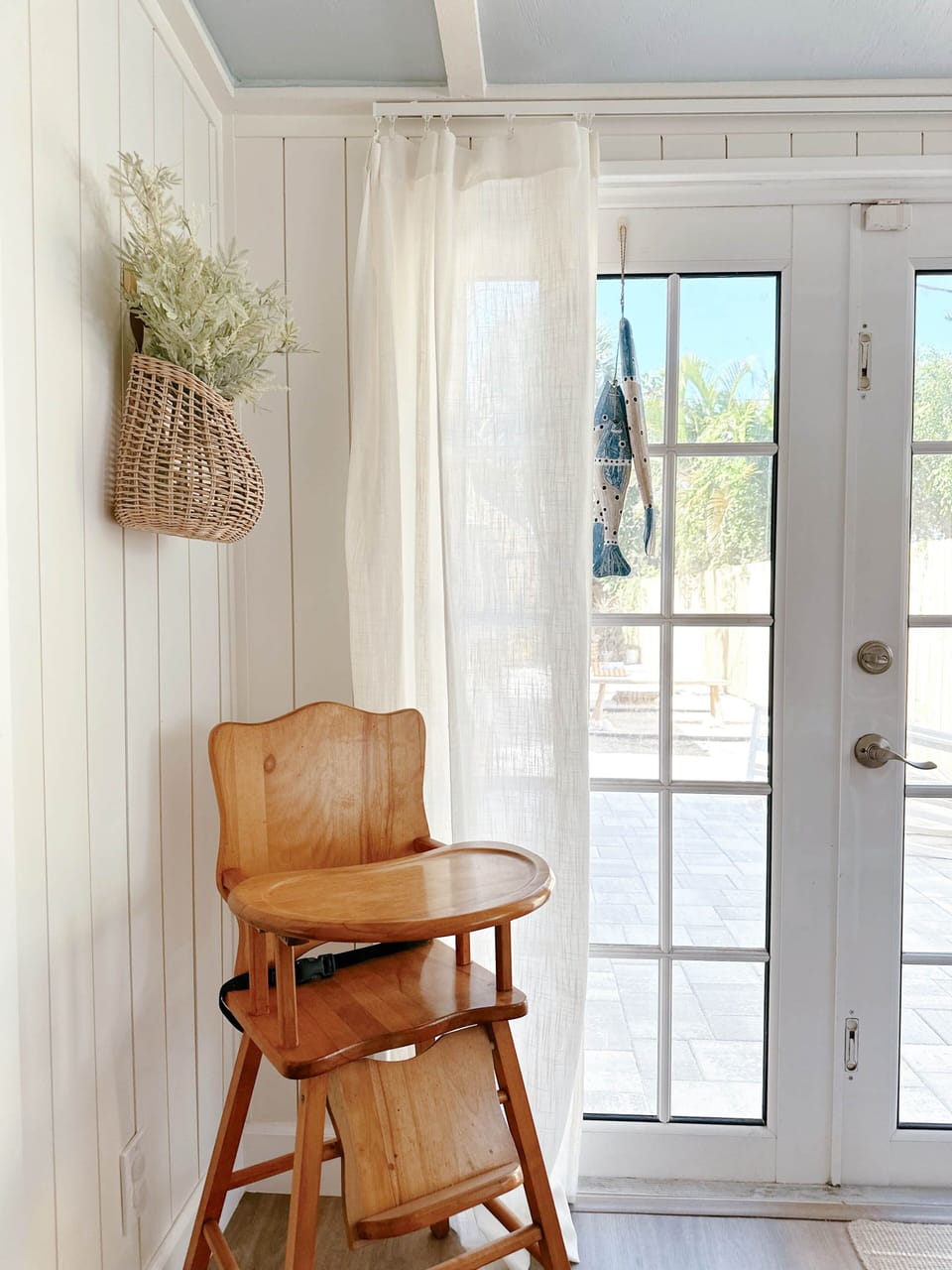 Dining Room with Vintage Wooden Highchair