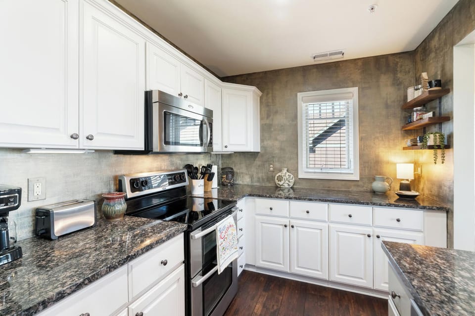 Kitchen---Granite and Stainless Steel