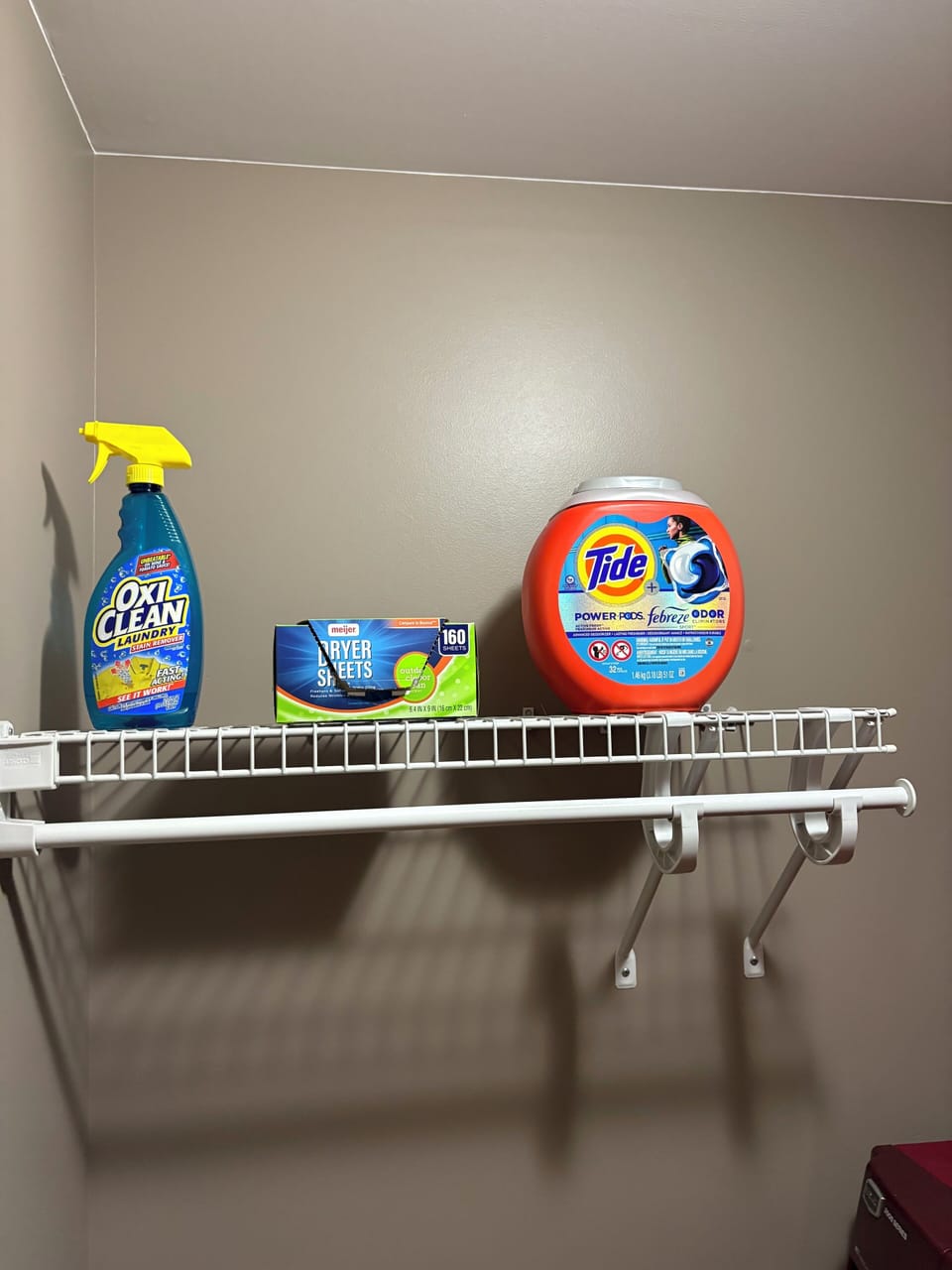 Complimentary laundry pods available