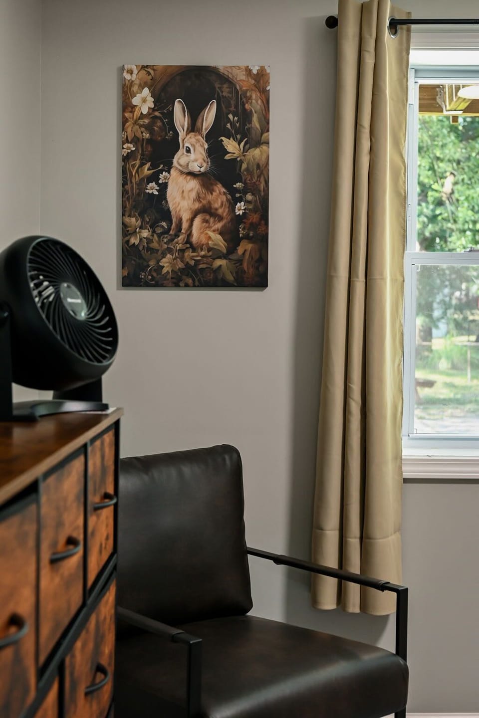 Quiet corner with workspace and seating — great for remote work, trip planning, or downtime between activities.