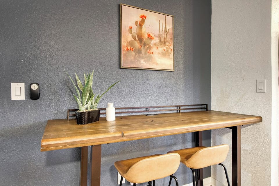 Additional bar seating for work or eating