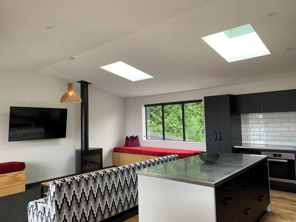 Cosy gas fire and 60 inch smart tv