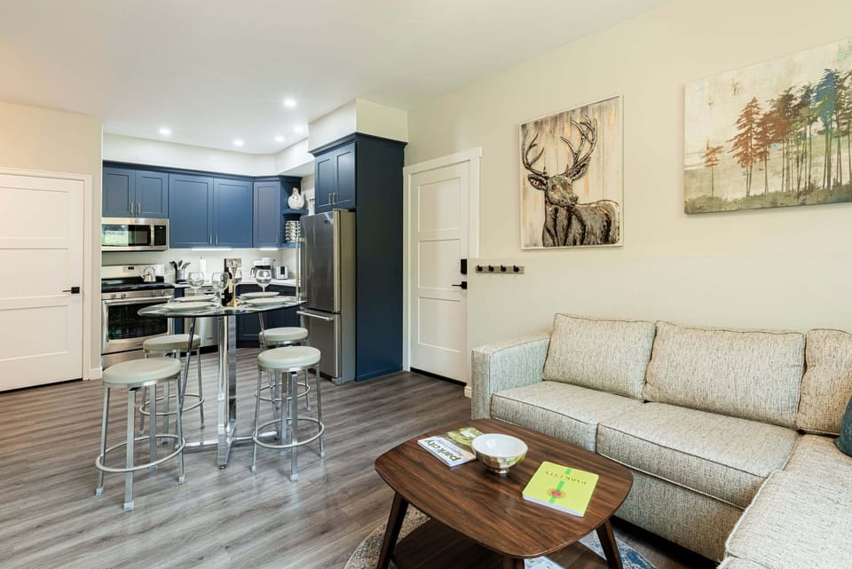 Living area with 2 bedrooms and 2 bathrooms