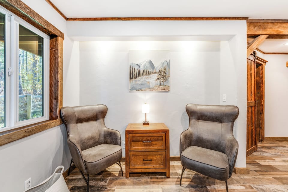 A seating area for two. | Lower Level