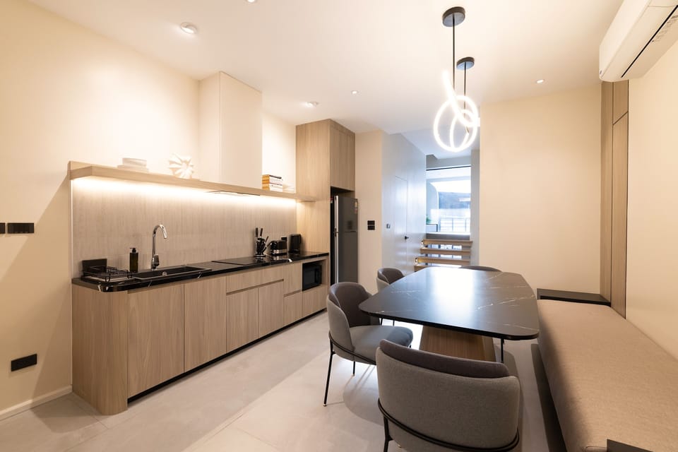 Villa with Private Pool | Private kitchen | Full-size fridge, microwave, oven, stovetop