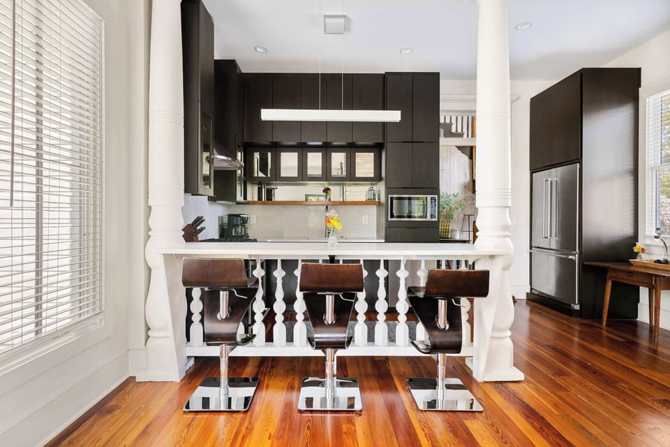 Barstool seating for the kitchen island 