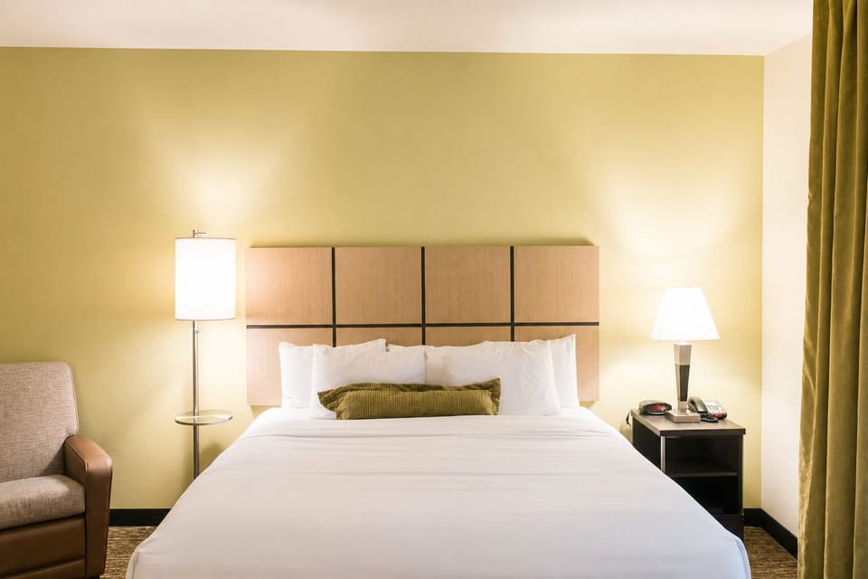 Sink into plush pillows and enjoy a calm, quiet night.