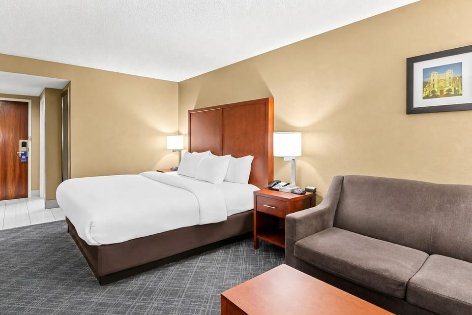 Settle in with extra seating and a spacious room layout.