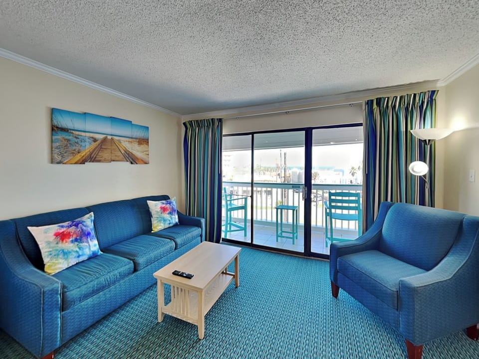 Living Room - Direct Balcony Access, Queen Sleeper Sofa