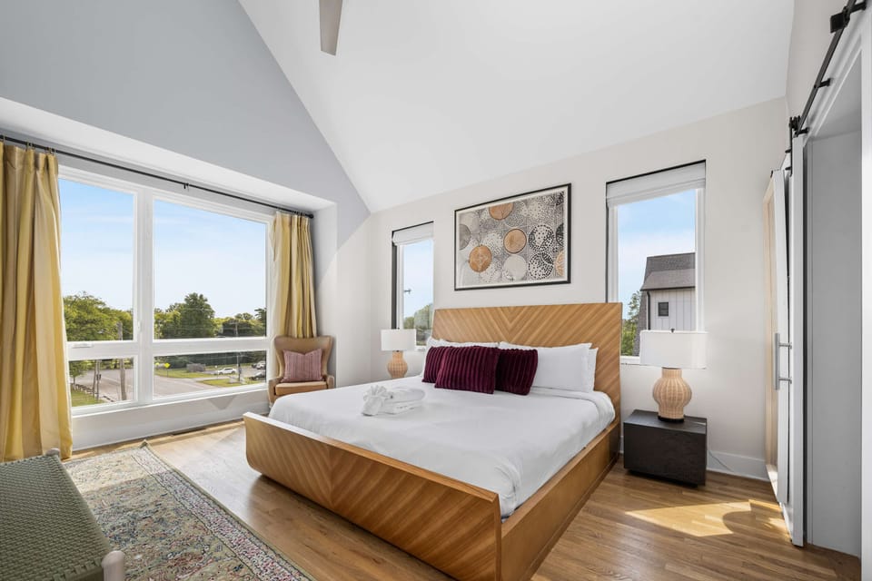 Bedroom 4 has a King bed and an en-suite bathroom