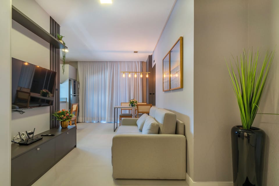 Deluxe Apartment, City View | Living room | 50-inch Smart TV with digital channels