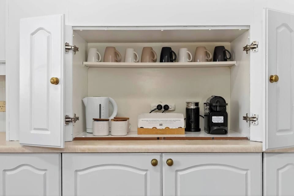 Start your day at the coffee station with a Nespresso brew before a morning walk along the beach.