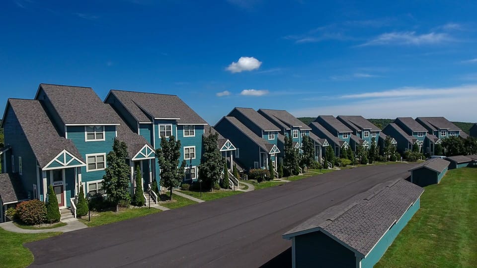 Peaceful row of mountain homes nestled in the Laurel Highlands, offering the perfect blend of comfort and scenic tranquility.