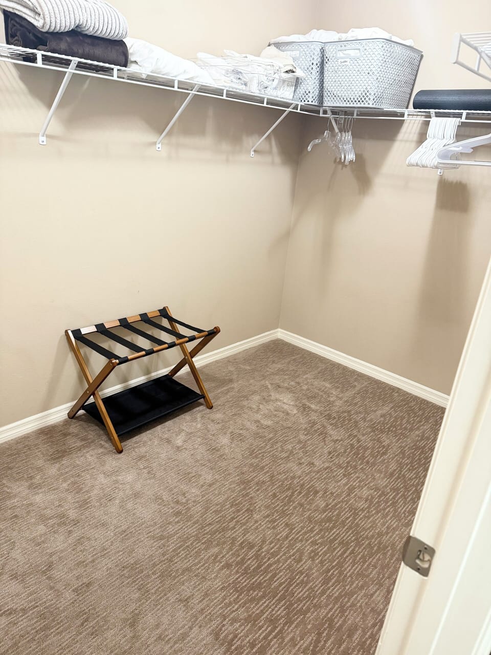 Master bedroom walk in closet