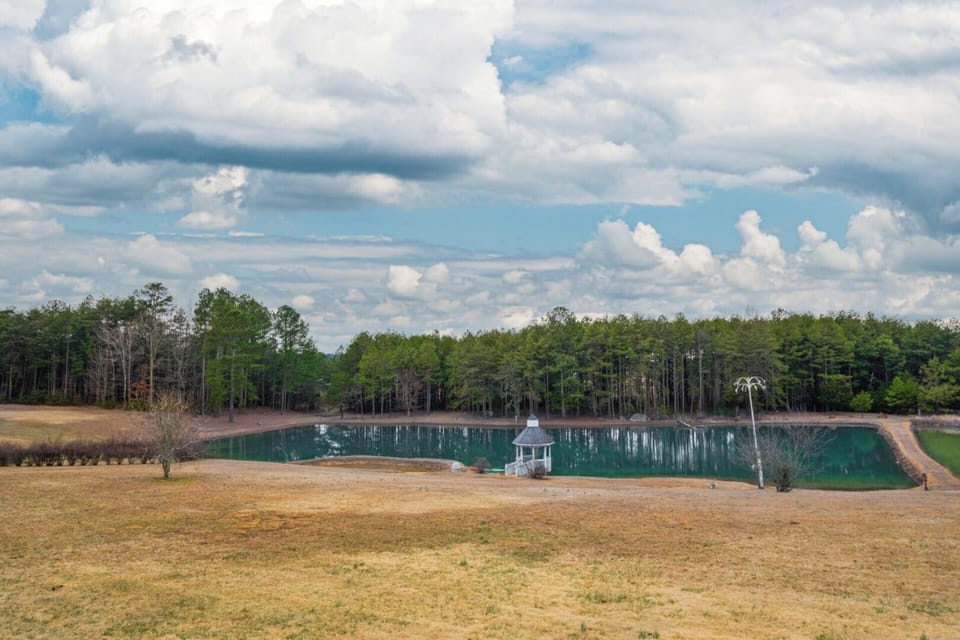 A peaceful pond, perfect for kayaking for simply unwinding by the water!