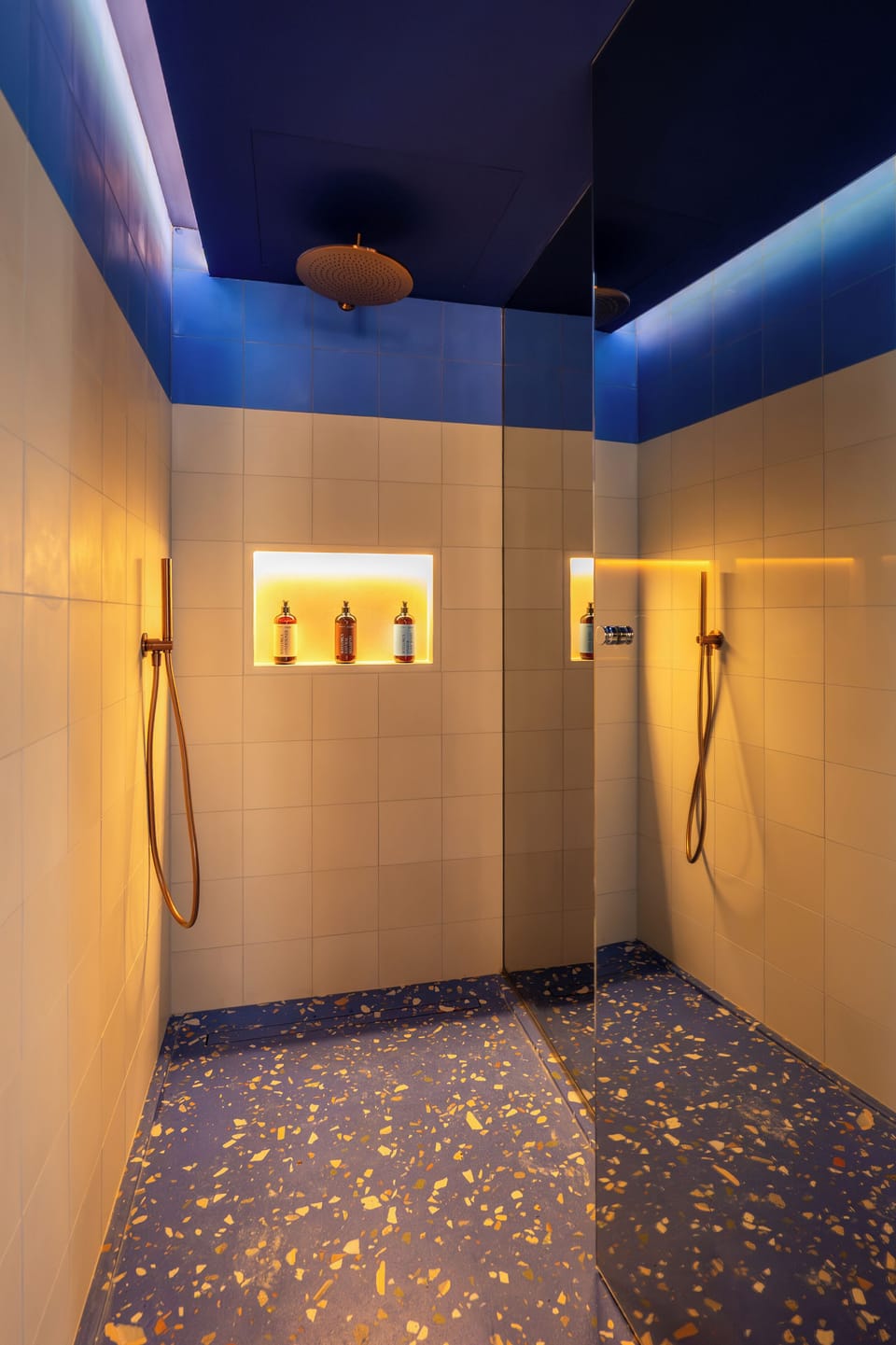 Shower, eco-friendly toiletries, hair dryer, bathrobes