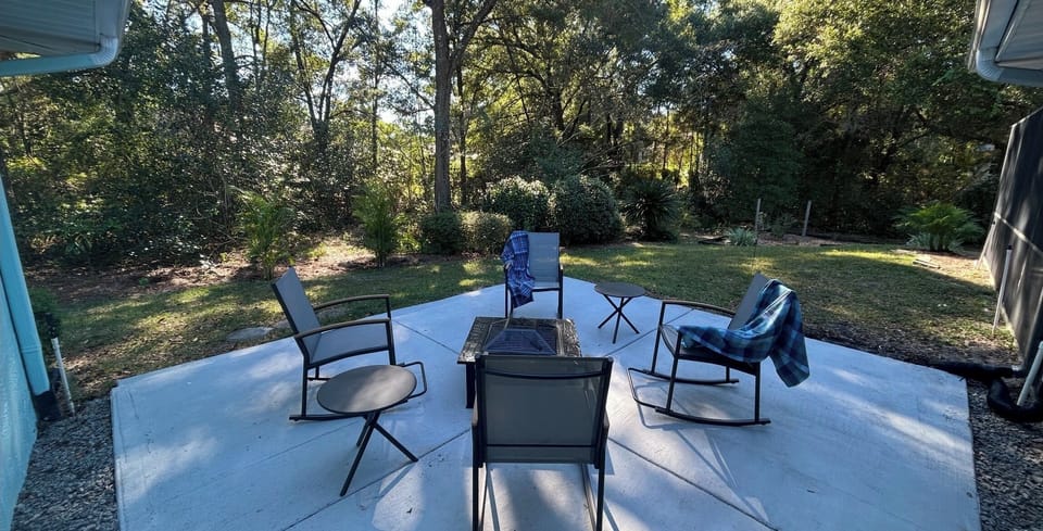 Fire pit area.
