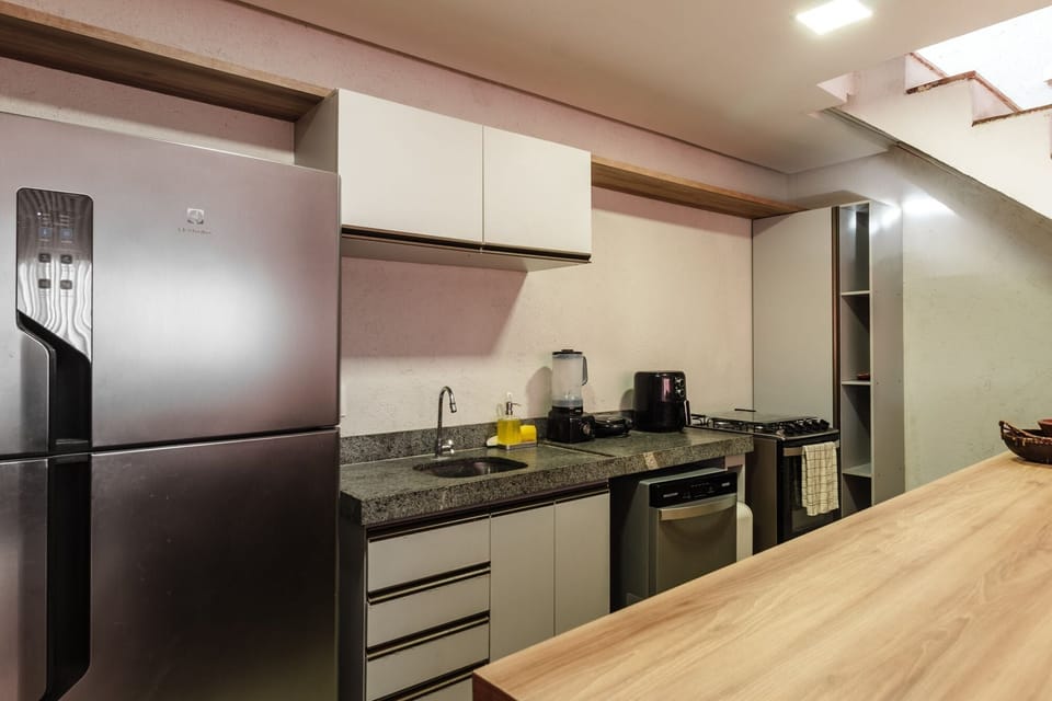 Villa | Private kitchen | Fridge, microwave, oven, stovetop