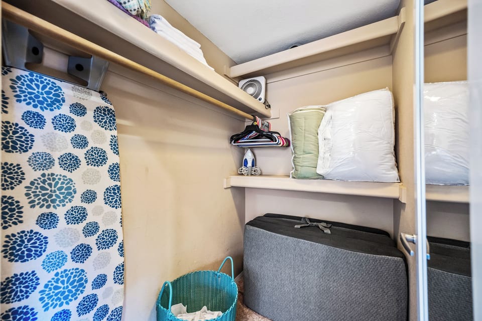 Ironing board & iron, and twin mattress