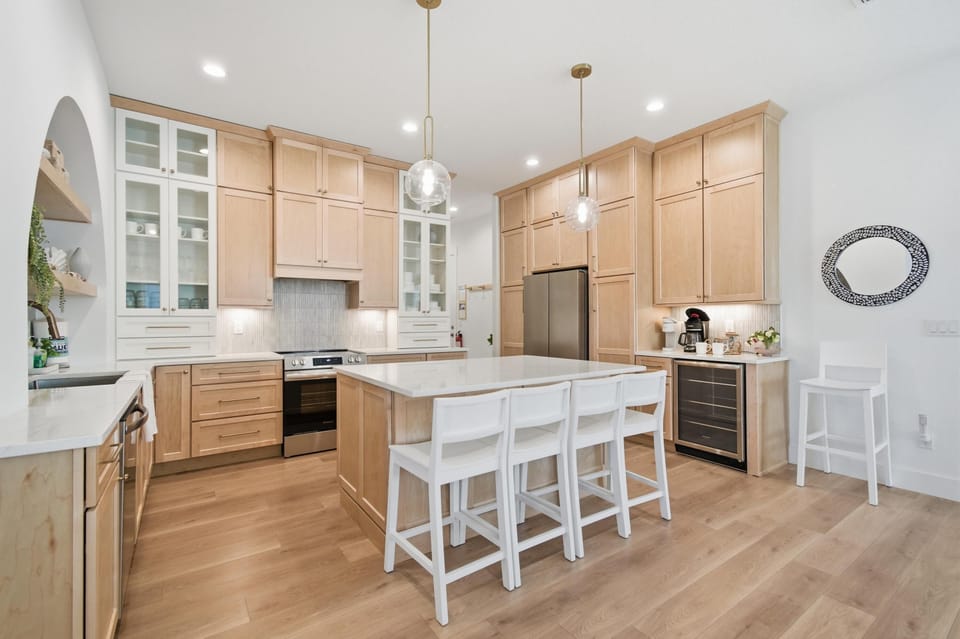 Gourmet custom kitchen with vacations in mind