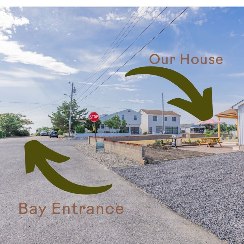 The Delaware Bay beach access is directly across the street!