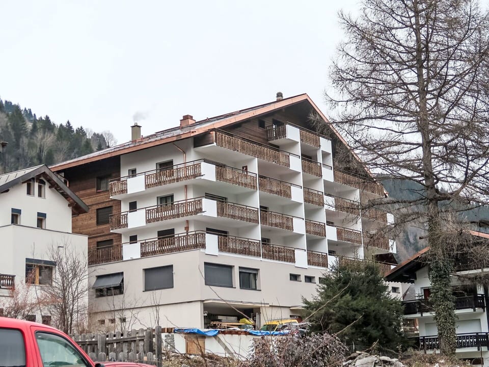 Home, Apartment, Winter, Larch, Freezing, Mountain Village, Snow, Balcony, Alps