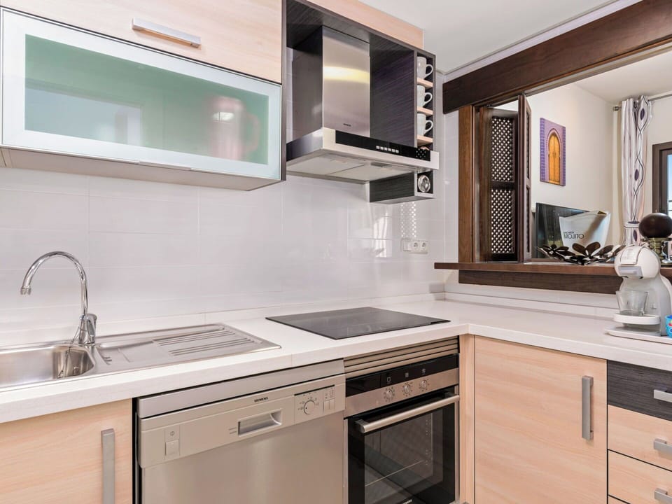 Kitchen, Countertop, Cabinetry, Kitchen Appliance, Major Appliance, Interior Design, Furniture, Wood, Plumbing Fixture, Home