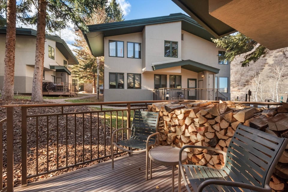 The Tamarack Complex has a welcoming mountain feel.  Wood is provided for the master bedroom fireplace.