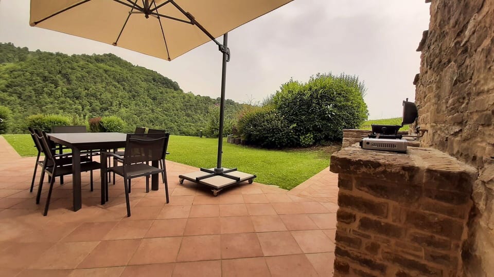 Furniture, Outdoor Furniture, Chair, Table, Outdoor Table, Shade, Umbrella, Garden, Patio, Backyard