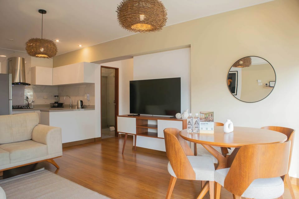Warm and functional dining room